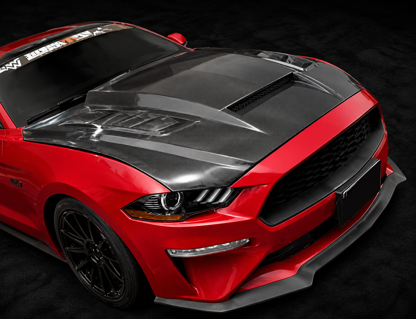 Carbon Fiber Hood for Ford Mustang 2018-2022