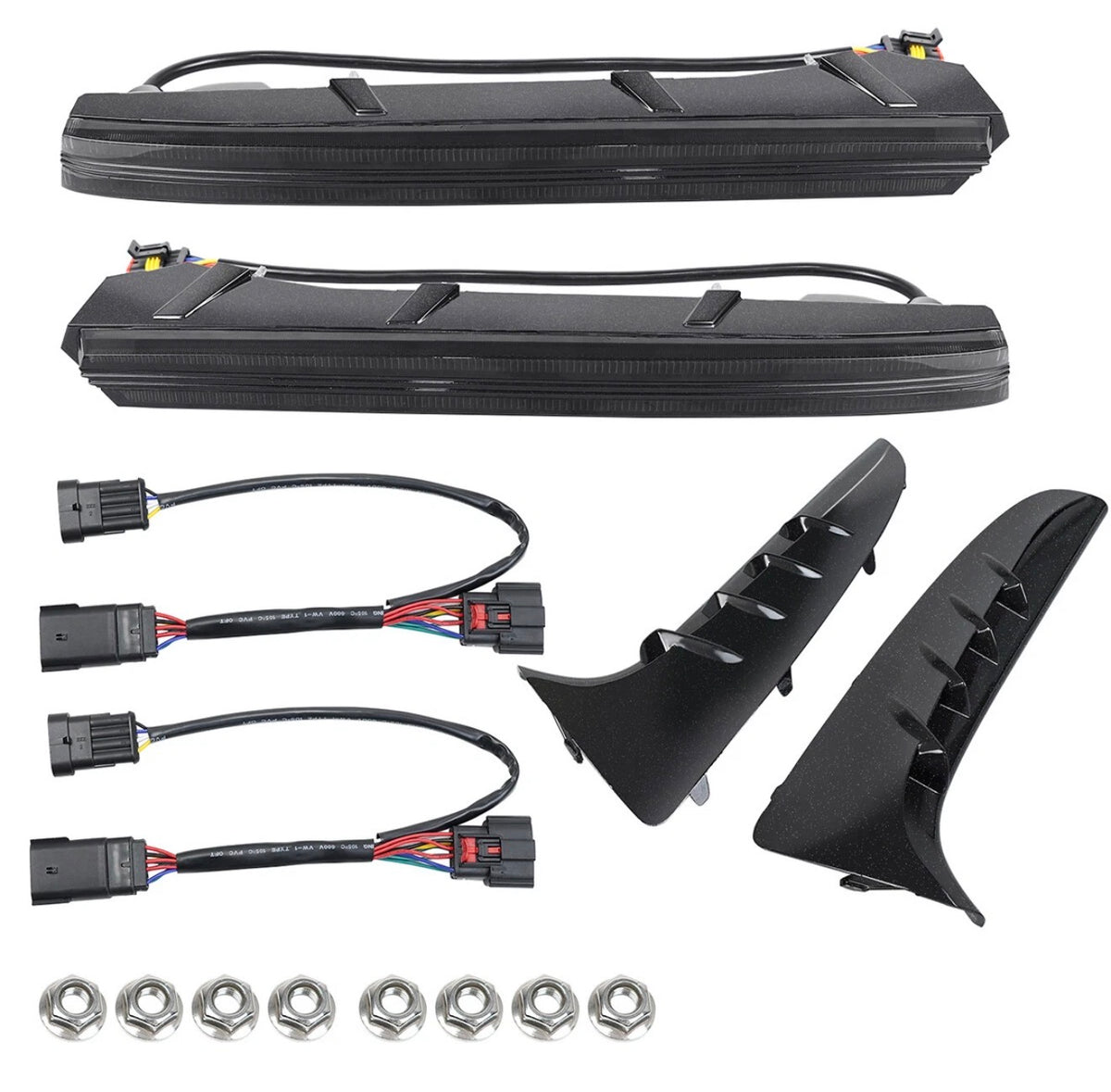 Front Bumper Grille Lights LED Turn Signal DRL Lamps For Corvette C8 Coupe 20-26