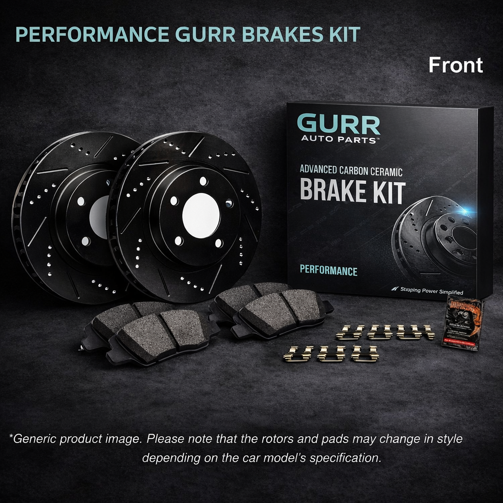 BMW Front Drilled Slotted Rotors + Pads for BMW 2012-2022