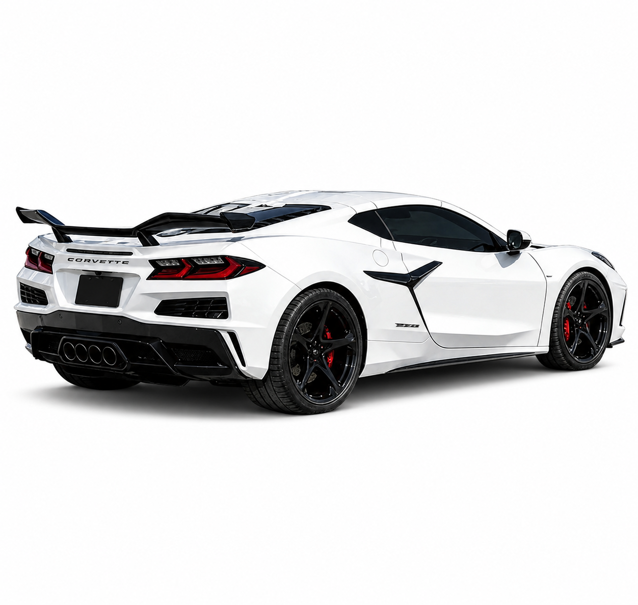 For 2020+ Corvette C8 Z06 Style Matte BLACK Rear Bumper kit Rear body kit