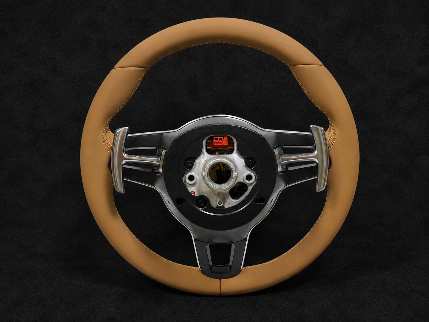 Porsche OEM Tan leather Full Assembly Steering Wheel For 2012-2025 models
