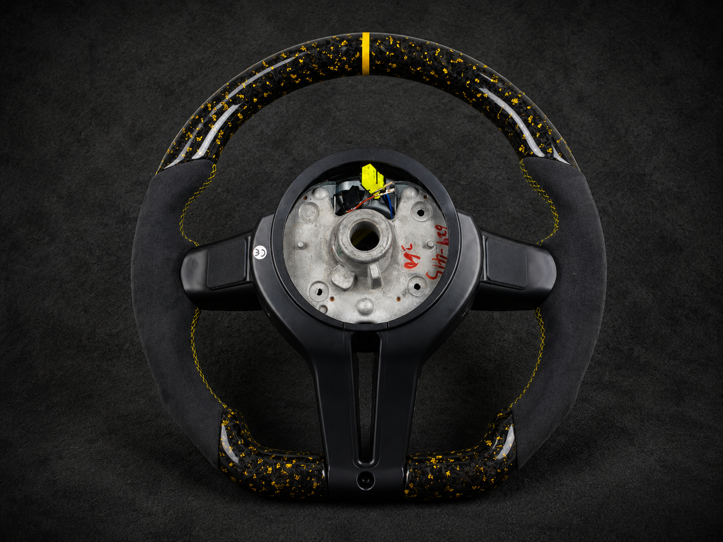 BMW Racing Yellow Forged Carbon Fiber Steering Wheel | for 2008–2018 models|