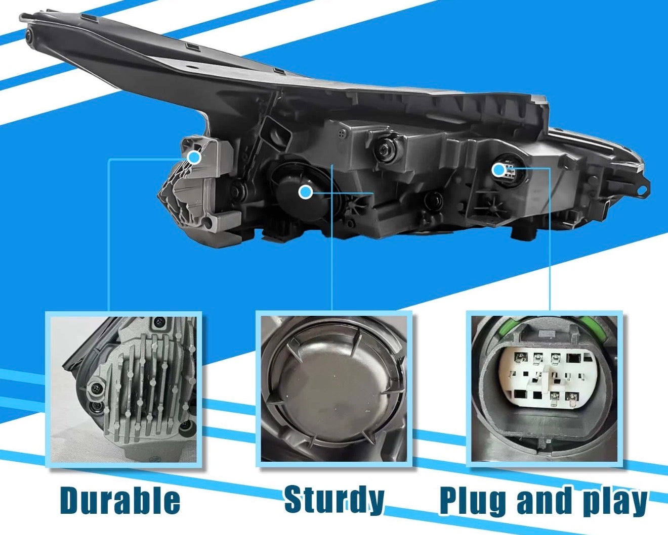 Kia K5 LX EX LXS 2021-2023 headlights pair, OEM Fitment assembly