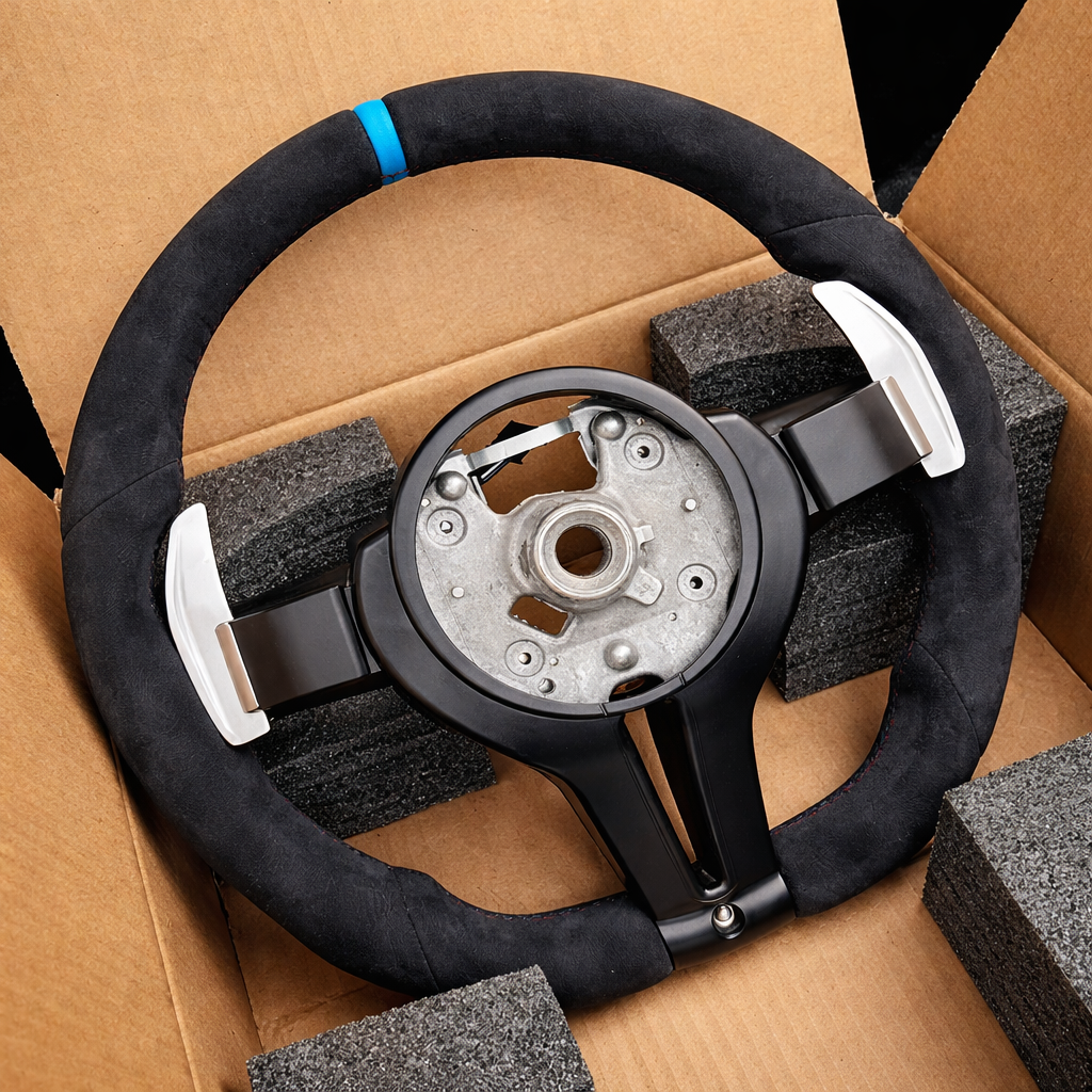 BMW M Performance Full Alcantara GURR Blue Steering Wheel for 2012-2019 Models