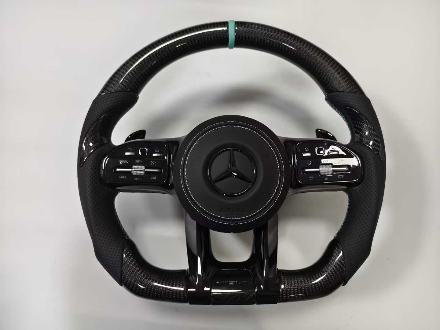 Mercedes-Benz AMG Carbon Fiber Steering Wheel for C-Class, E-Class, GLC, GLE & More (2015–2024
