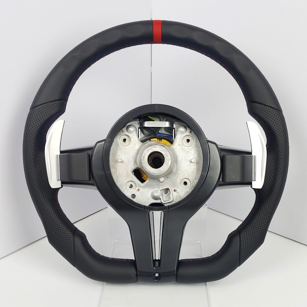BMW M Performance Race Red Steering Wheel with Airbag & Paddle Shifters | 2012–2019 Models