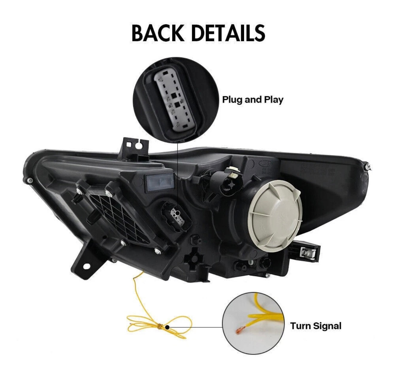 LED Headlights For Ford Mustang 2015 2016 2017 Head Lamps Assembly LH+RH