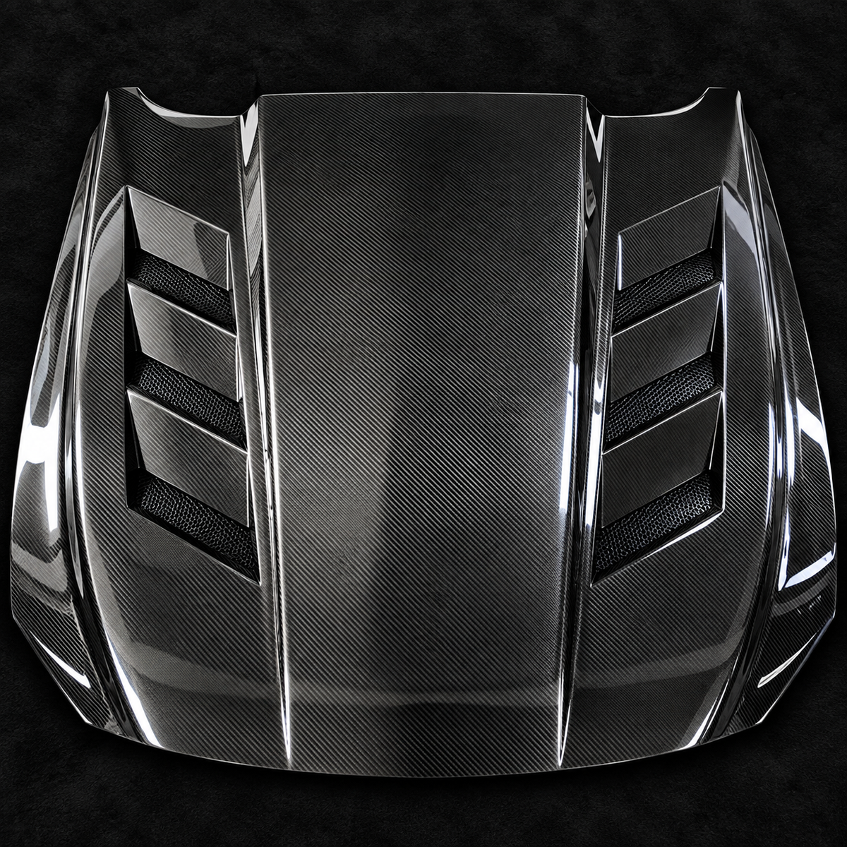 Carbon Fiber Hood Drag Style for Ford Mustang 2018-2022