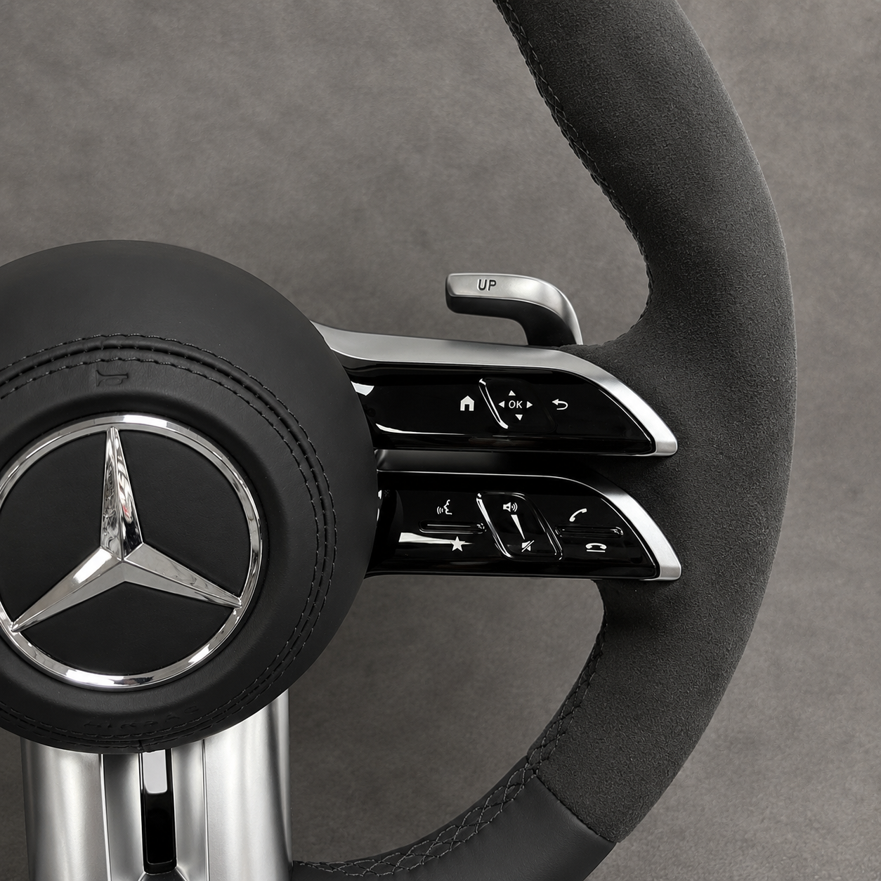 Mercedes-Benz AMG Style Alcantara Steering Wheel Full Assembly