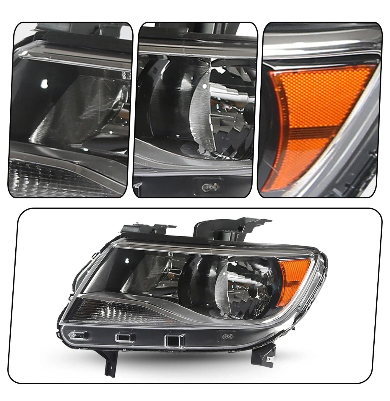 For 2015-2022 Chevy Colorado Base/LT/WT Halogen Headlight w/Bulb Left+Right Pair