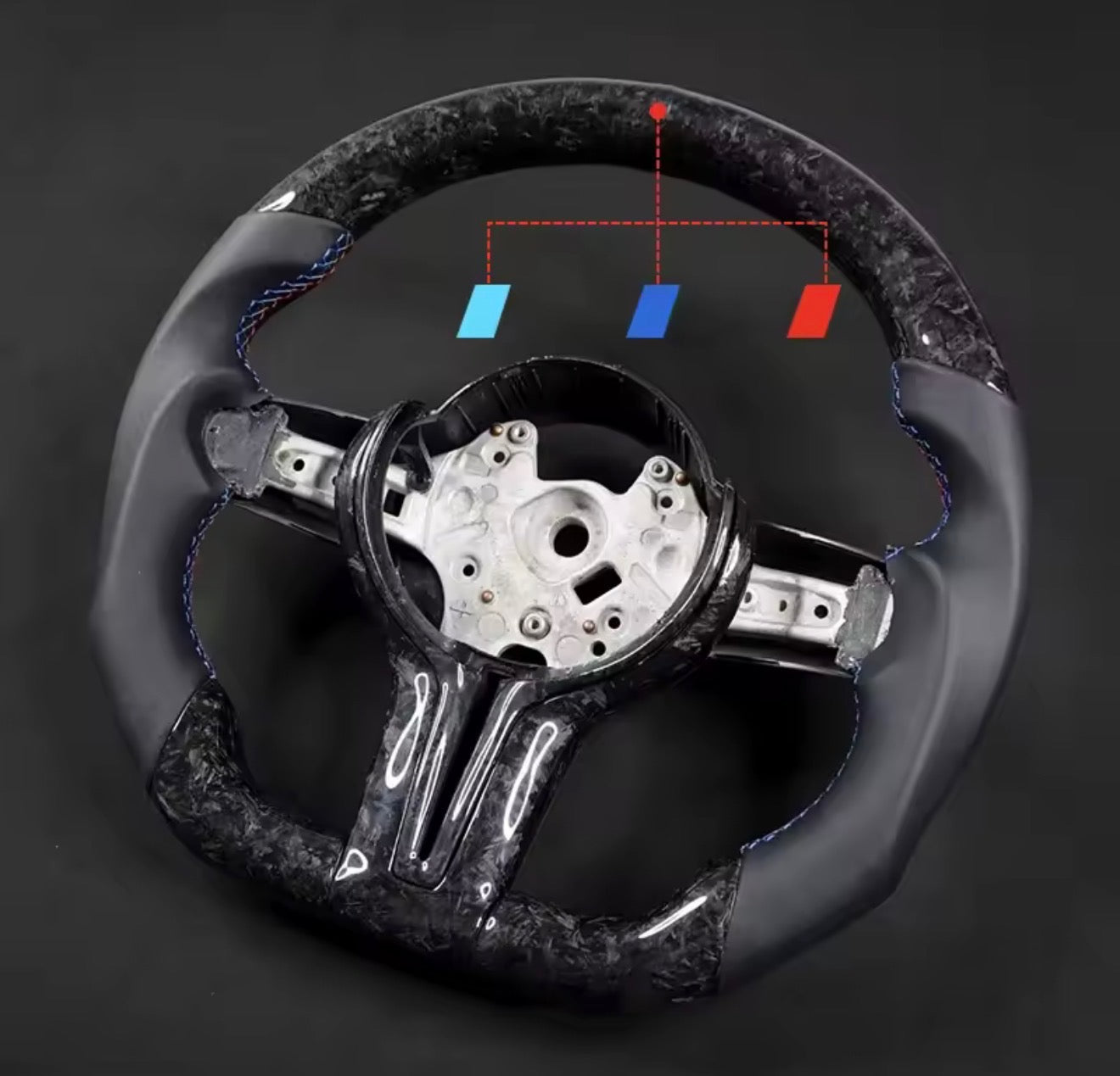 Volante M mejorado para BMW M Sport de fibra de carbono