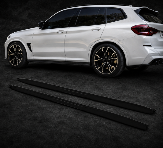 GLOSSY BLACK Side Skirt Extension Lip For BMW X3M F97 X4M F98 G01 G02 2019-2022