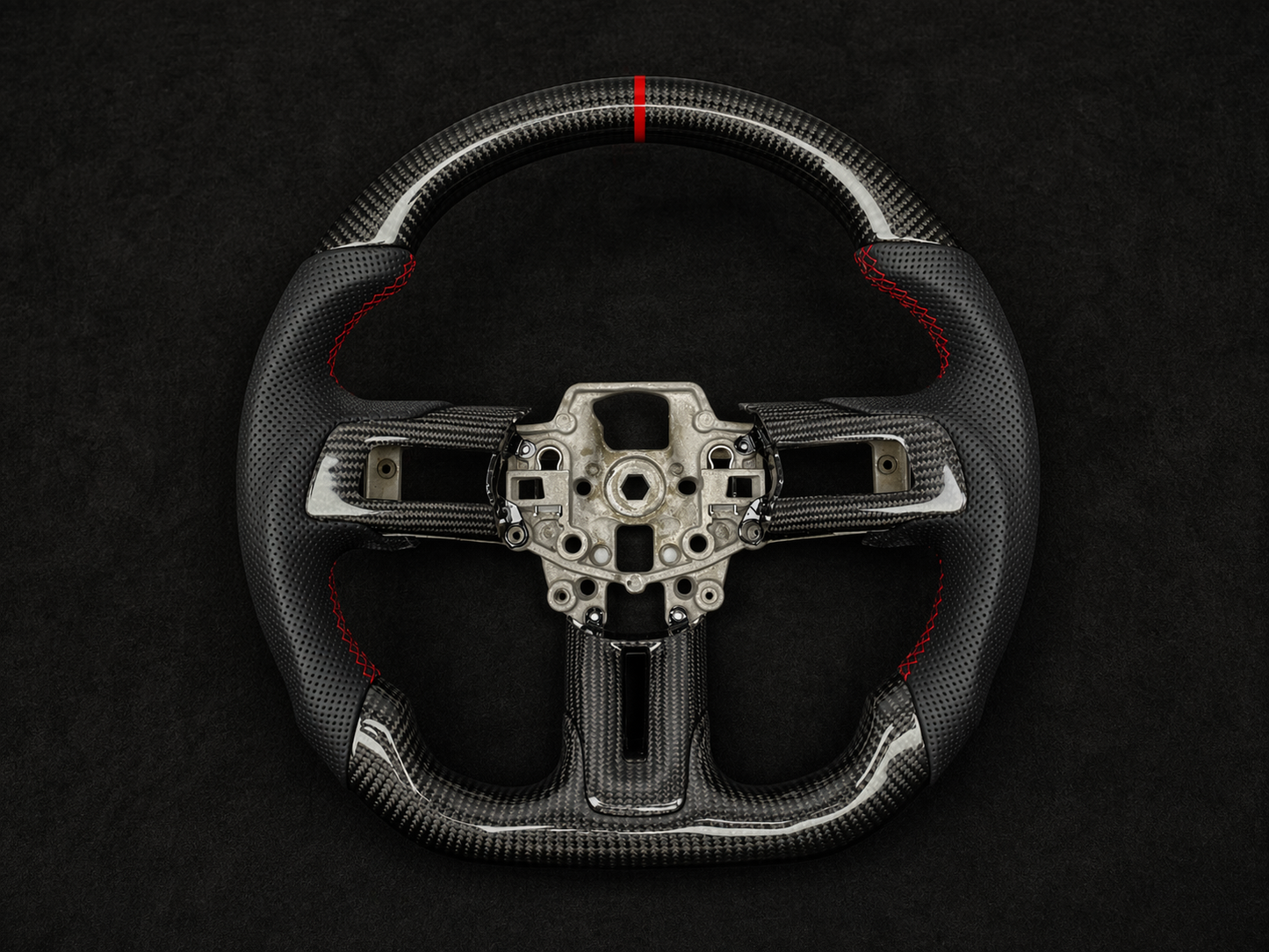 Ford Mustang 2015-2017 Carbon & Leather Steering Wheel