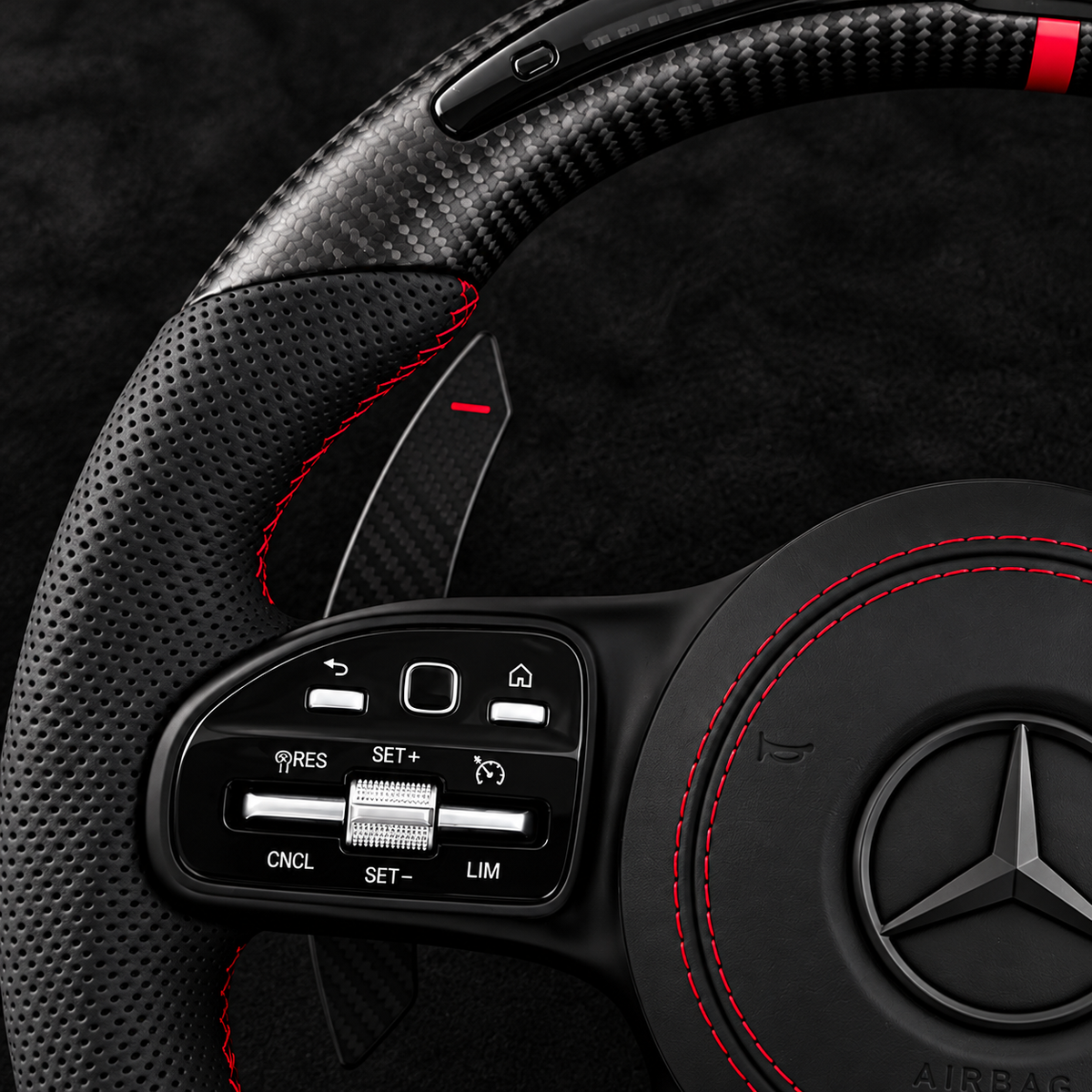 Mercedes-Benz AMG LED Carbon Fiber Performance Steering Wheel |For 2016–2026 models
