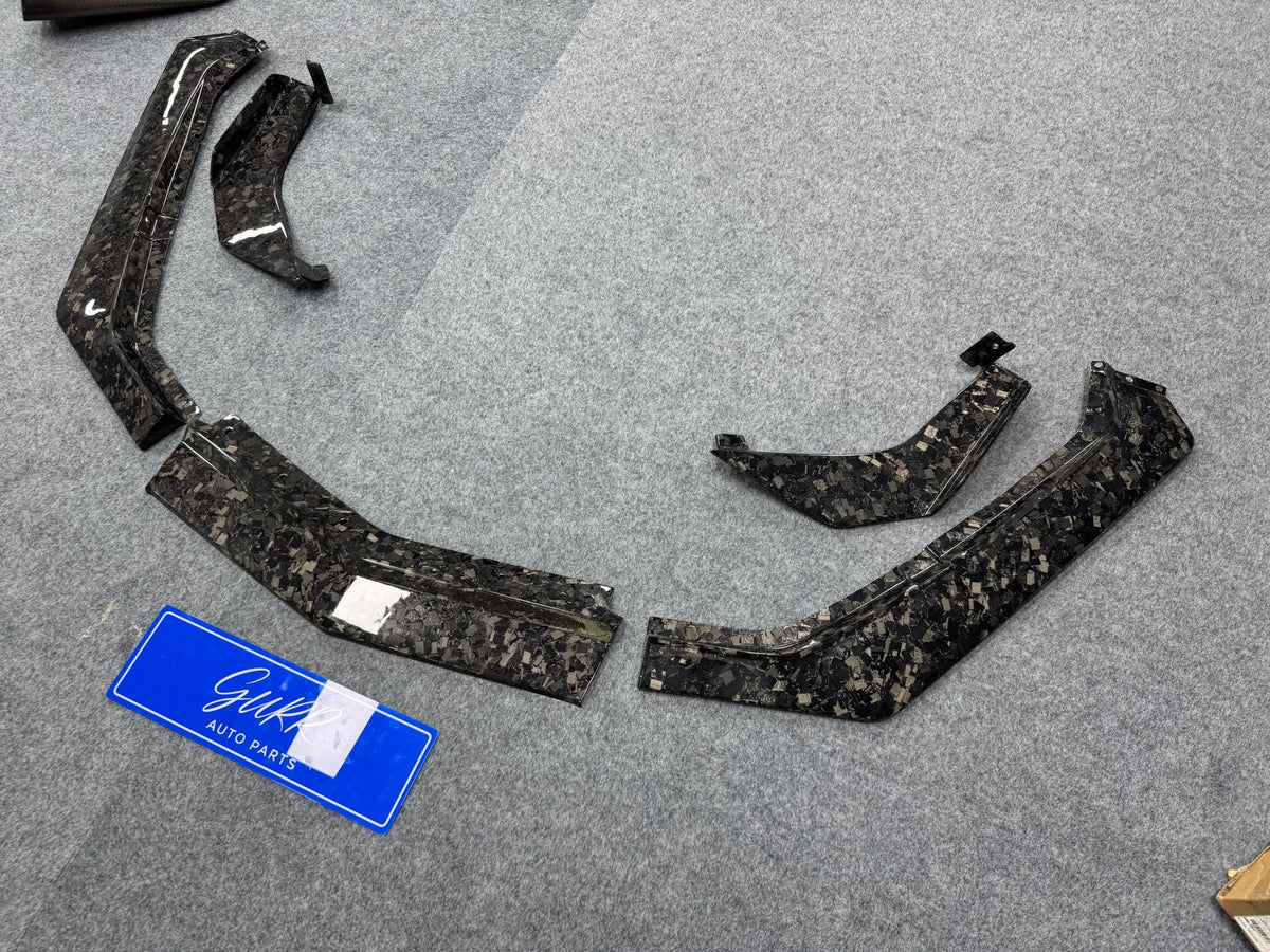 Corvette C8 Z06-Eray-Zr1X, Z07 Style Dry Forged Carbon Fiber Front Splitter Kit