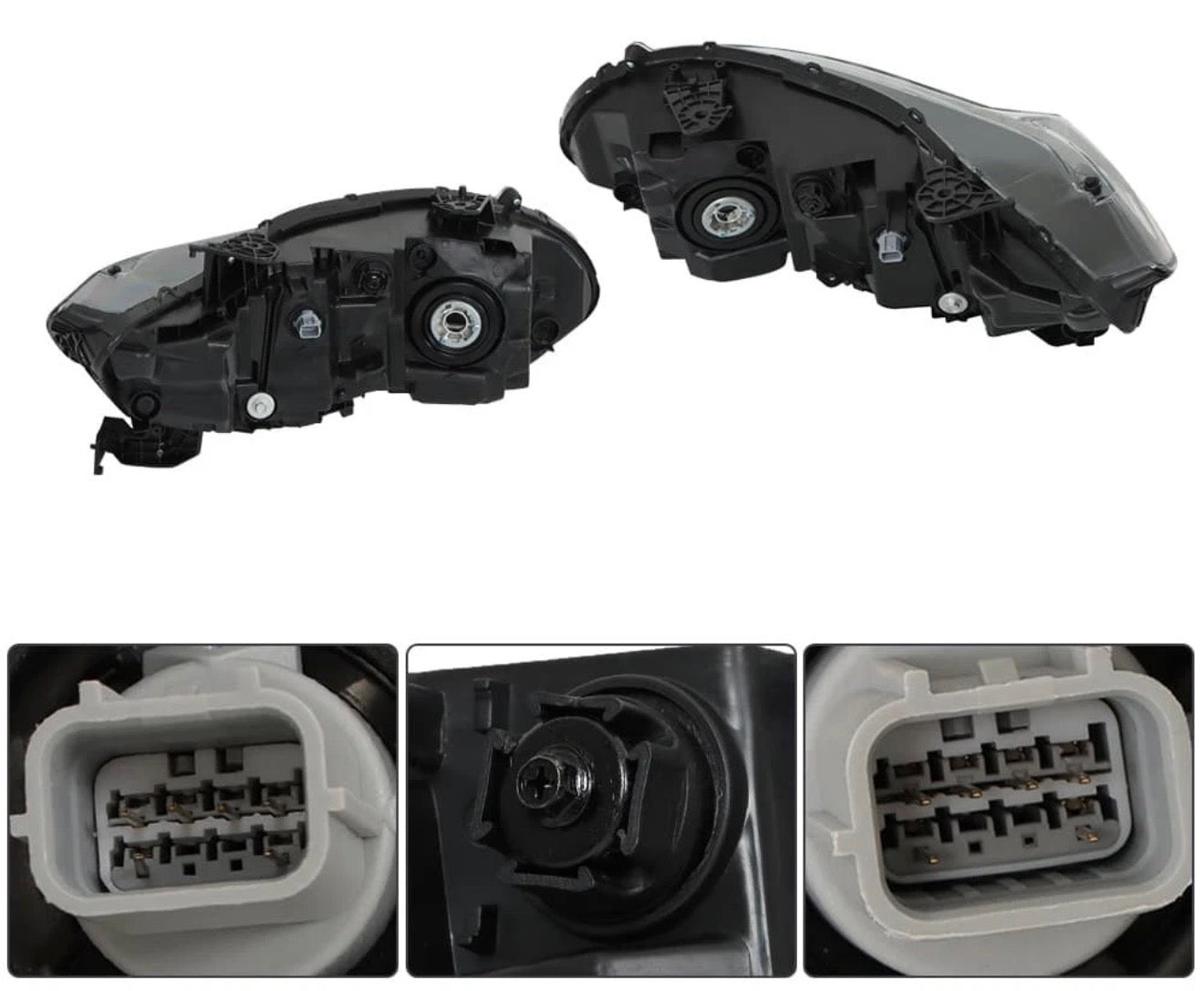 For 2018 2019 2020 Honda Accord Pair of Headlights Headlamps Halogen w/ LED DRL