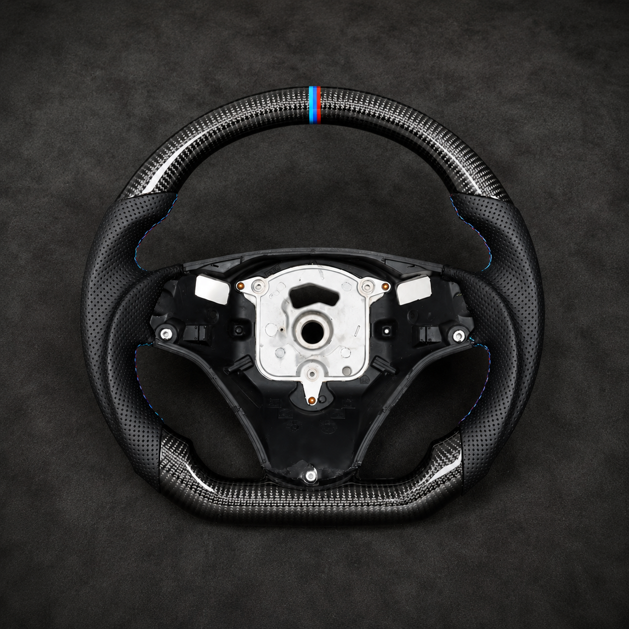 BMW E90 E92 E93 Carbon Fiber Performance Steering Wheel – Tri Color Edition 2005-2011