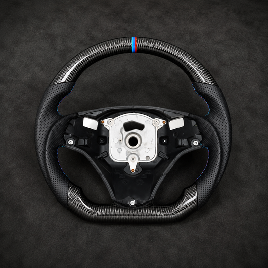 BMW E90 E92 E93 Carbon Fiber Performance Steering Wheel – Tri Color Edition 2005-2011