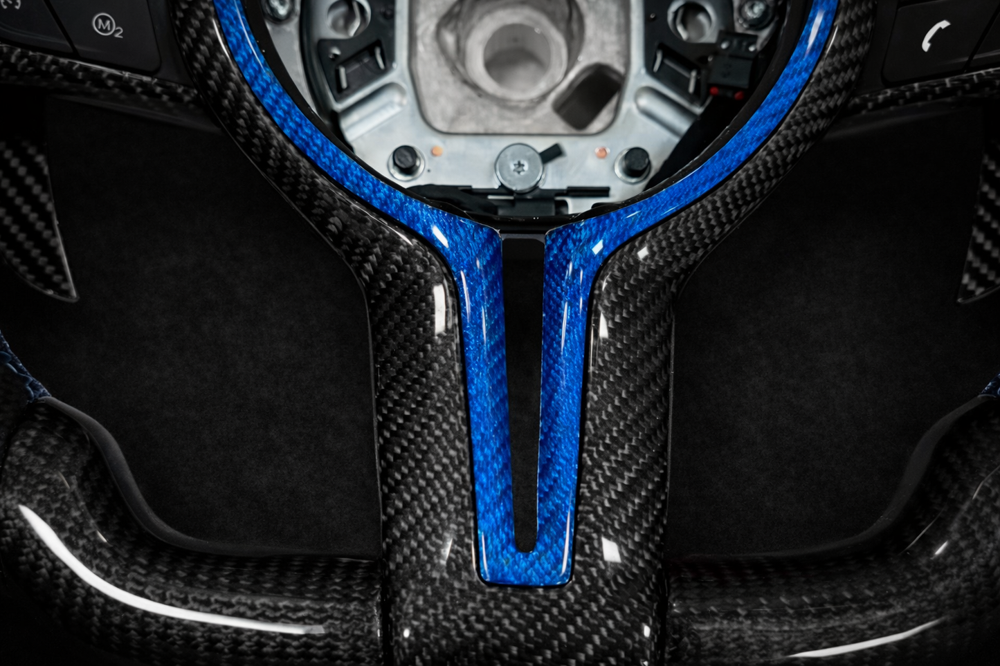 BMW GURR Style Carbon Fiber Steering Wheel With LED Display & Magnetic Carbon paddle shifters For 2012-2019 Models