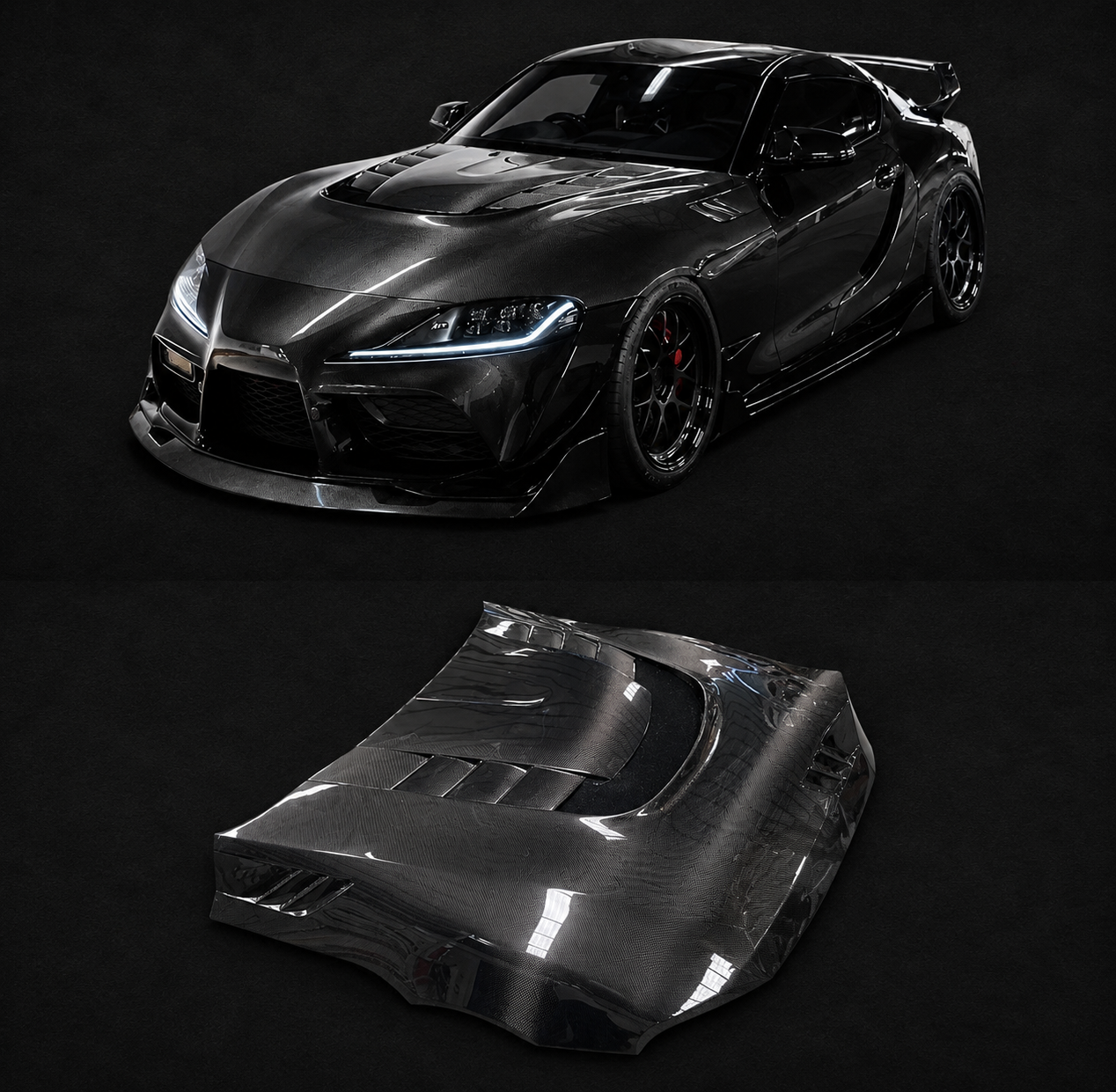 Toyota Supra GR A90/A91 VRS Style Carbon Fiber Hood | MK5 2019+