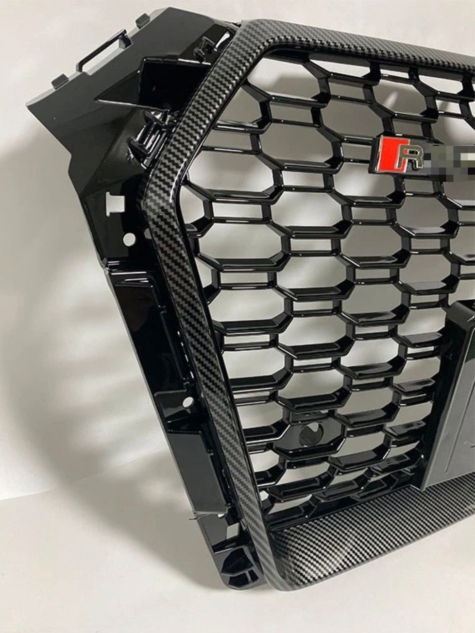 For Audi A4 S4 B9 2017- 2019 RS4 Style Carbon Fiber Grill Honeycomb Grillei