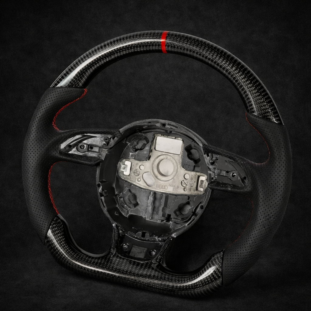 Audi A3/4/5, Q3/5/7 Perforated leather & Carbon Fiber Steering Wheel