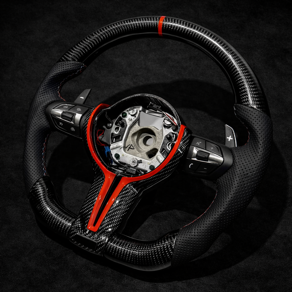 BMW M Sport Daytona Red Livery Steering Wheel for 2012-2019 models
