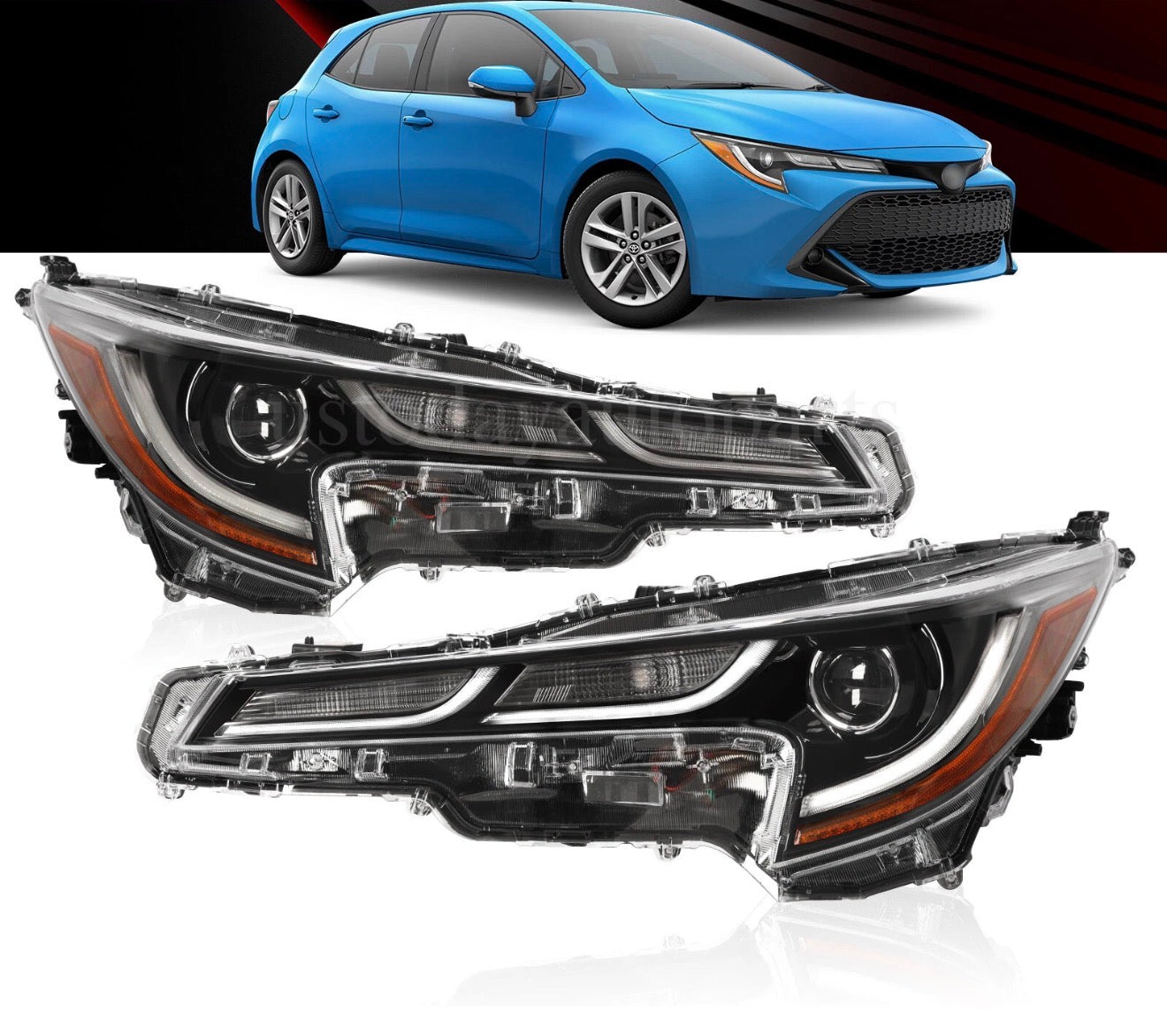 Headlights Pair For 2020-2022 Toyota Corolla SE XLE XSE Headlamps LED Left Right