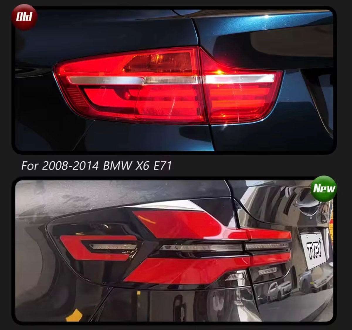 2014-2019 BMW X6 taillight assembly, F16 LCI Style upgrade