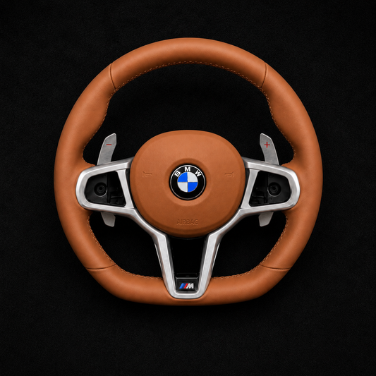 BMW M Performance Cognac Italian Leather Steering Wheel For 2018-2026 G models