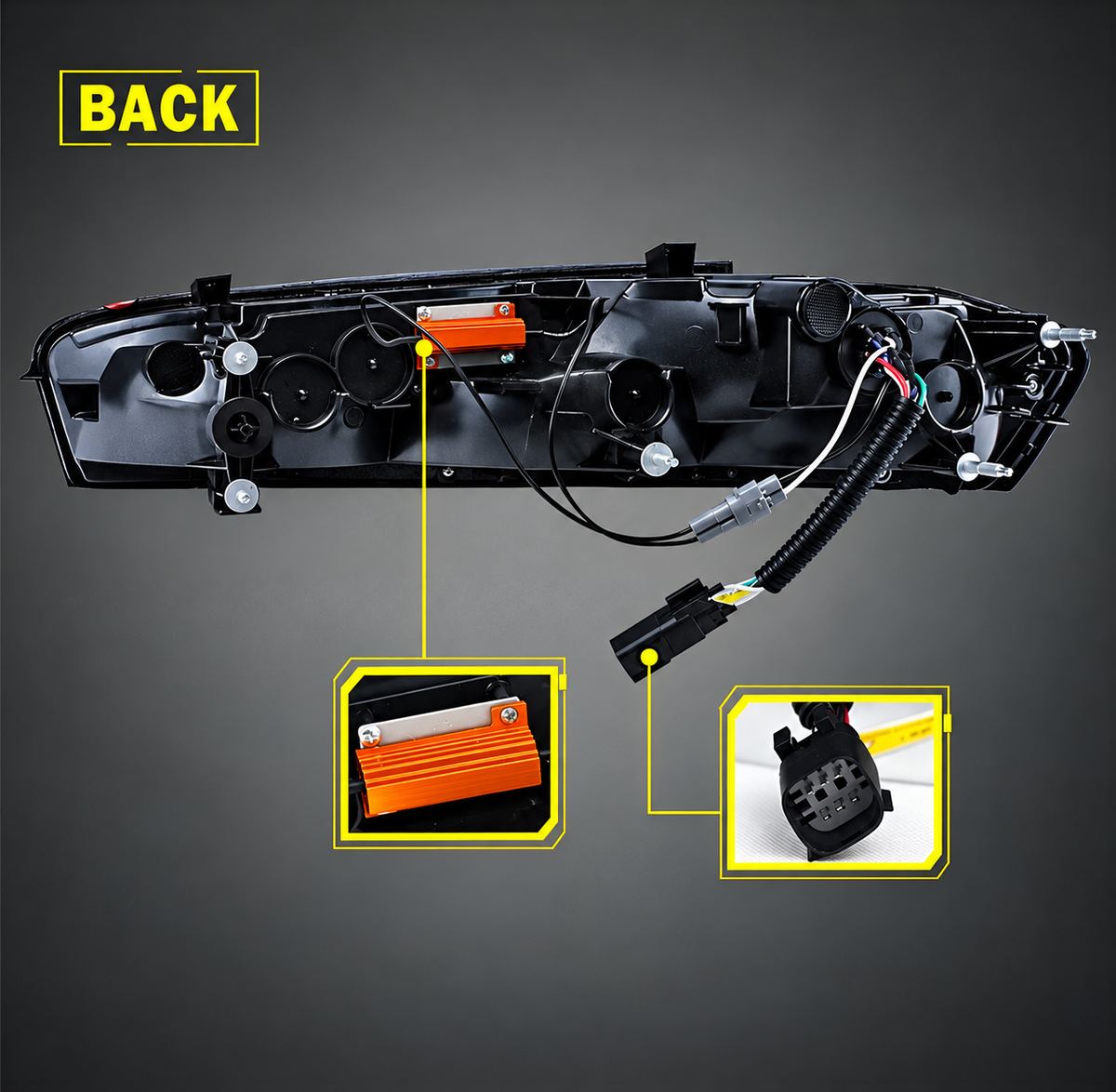 Pair Full LED Tail Lights For 2016-2018 Chevrolet Camaro w/ Sequential Lamp