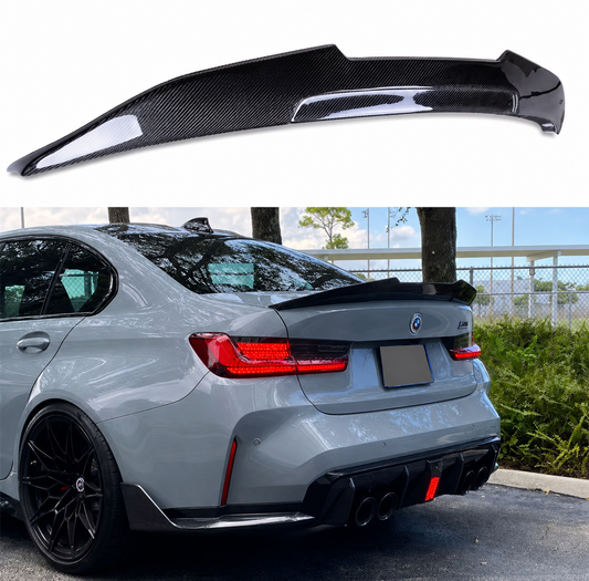 BMW G20 3 Series / G80 M3 PSM Style Carbon Fiber Rear Trunk Spoiler (2019–2025)