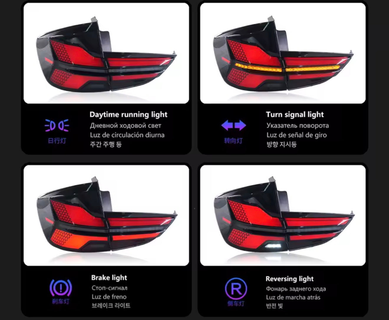 BMW X1 E84 2010-2015 LED Projetor Daytime Running Light Automotive Taillights