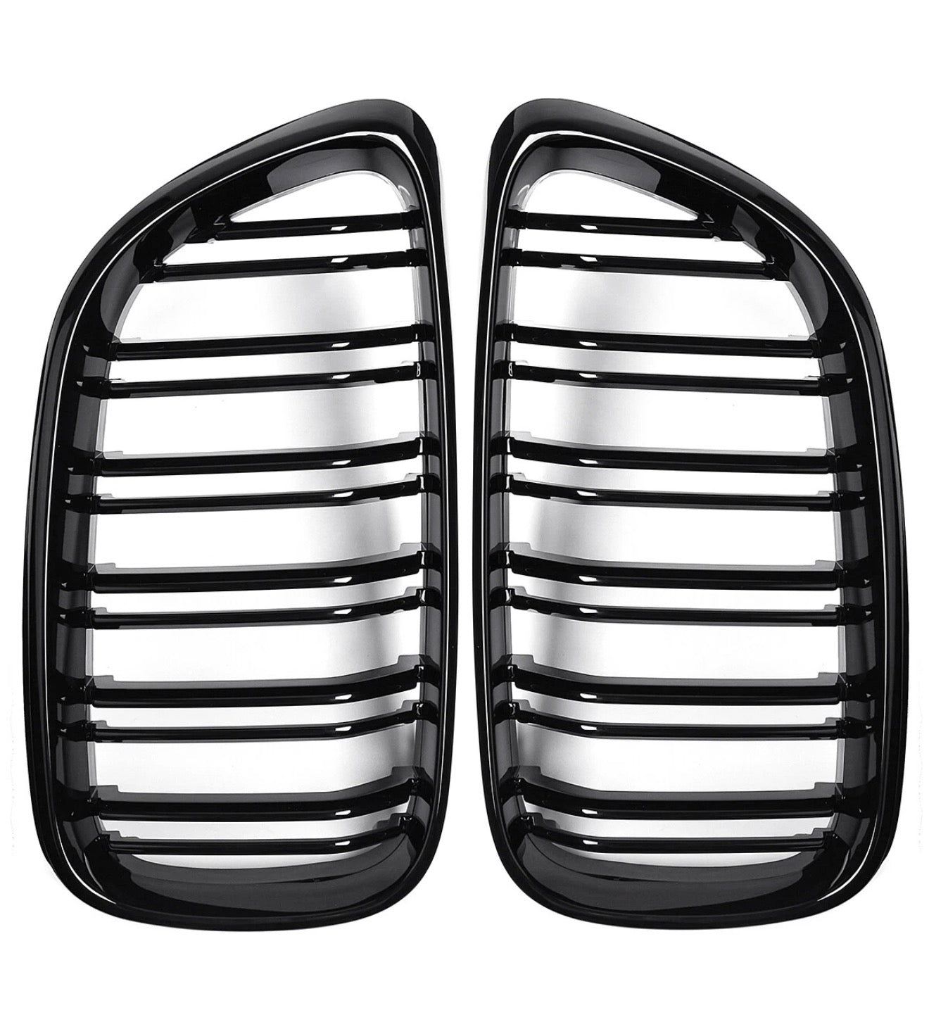 For BMW 2 Series F22 F23 F24 2014-2018 Gloss Black Dual Slat Front Kidney Grill