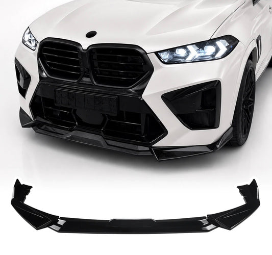 For 2024+ BMW X6M F96 X5M F95 LCI Glossy Black Front Bumper Splitter Lip