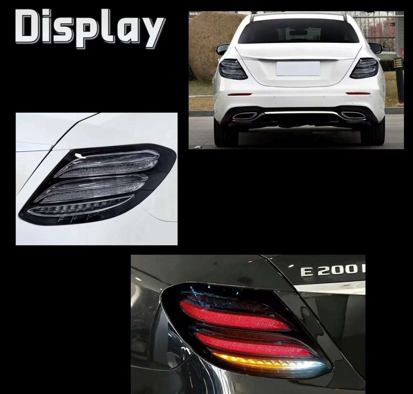Mercedes Benz E-class 2016-2020 W213 clear lens LED Taillights