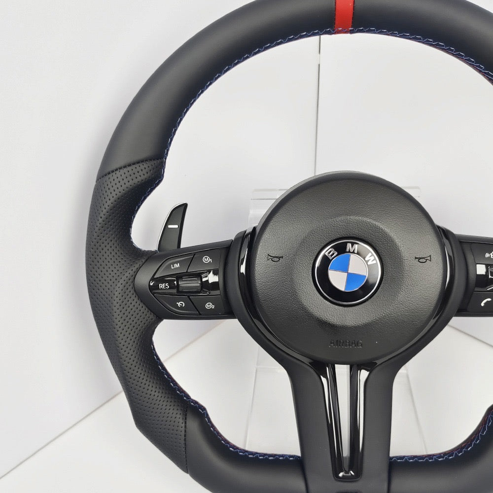 BMW M Performance Race Red Steering Wheel with Airbag & Paddle Shifters | 2012–2019 Models