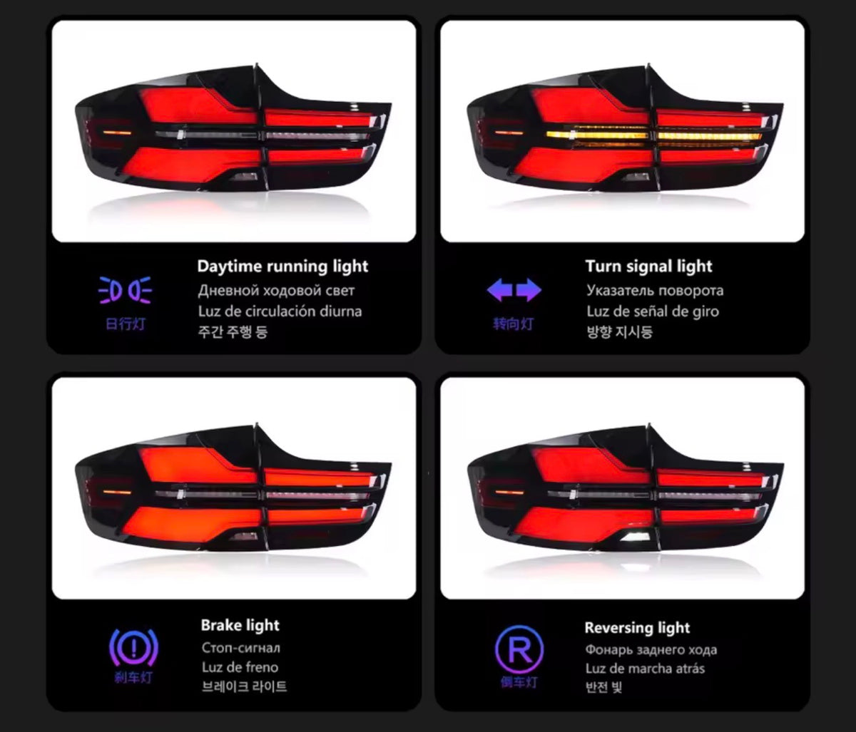 2014-2019 BMW X6 taillight assembly, F16 LCI Style upgrade