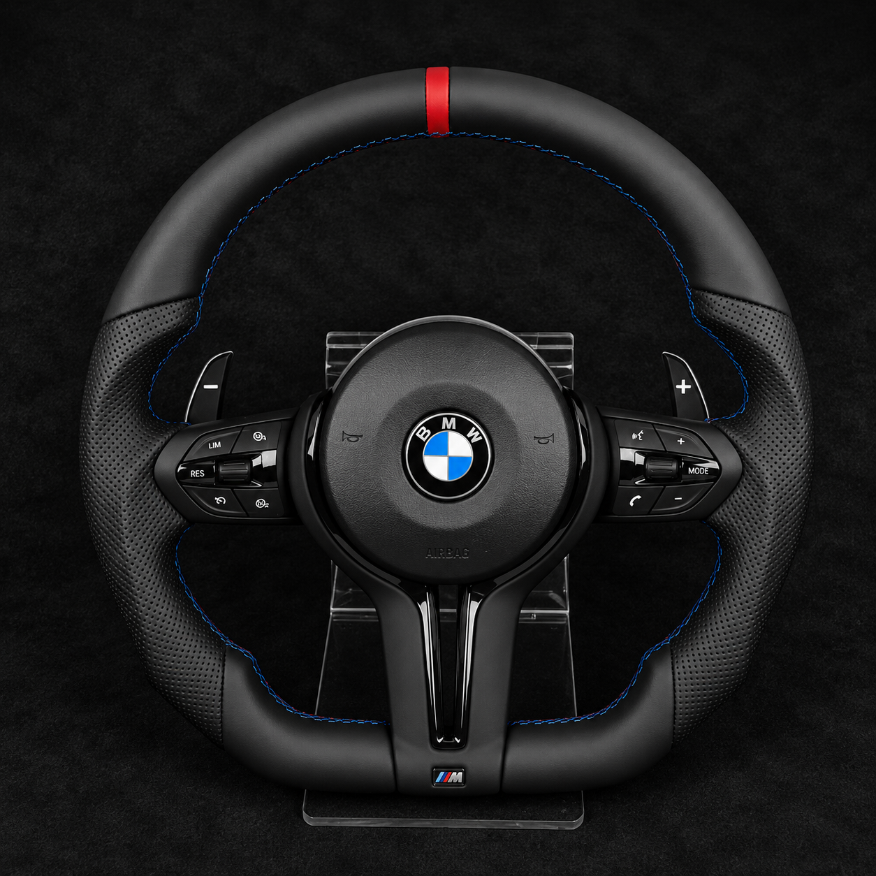 BMW M Performance Race Red Steering Wheel with Airbag & Paddle Shifters | 2012–2019 Models