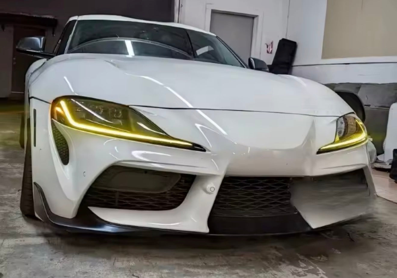 Toyota GR Supra A90 A91 2020 2021 2022 2023 Headlight Daytime Running Light Yellow Boards