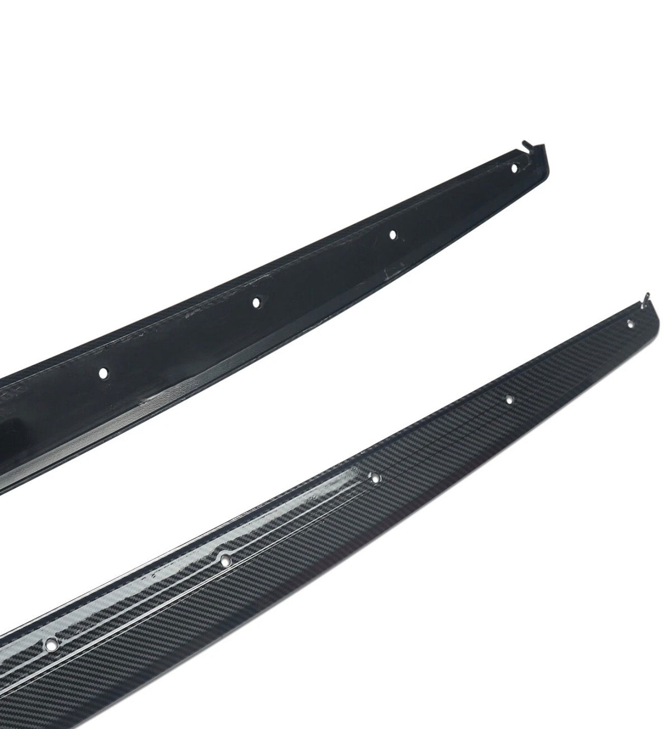 Carbon Fiber / Gloss black Look Side Skirts Extension For 2012-2018 BMW F30 F31 3 Series US
