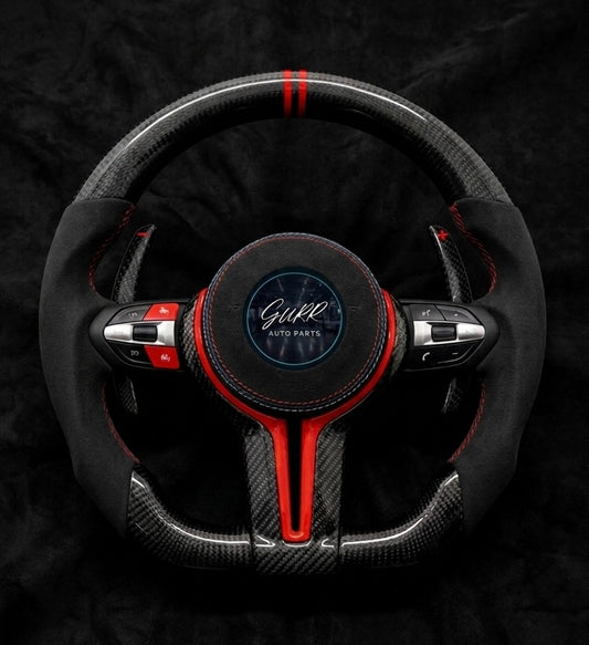 BMW M Performance Double Red livery Custom Steering wheel for 2012-2019