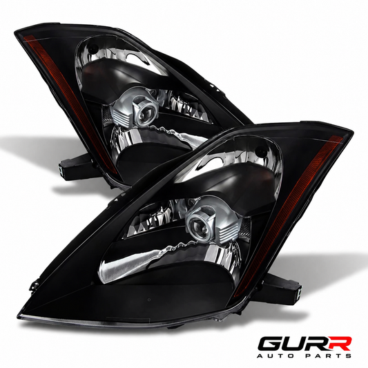 Black Headlights For 2003-2005 350Z Z33 Fairlady [HID D2S Model]