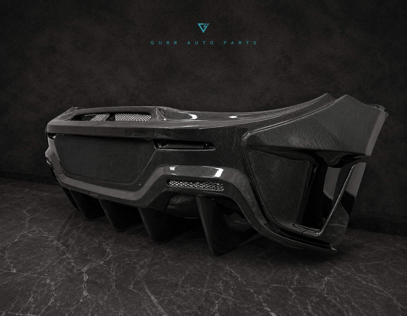 McLaren 540C / 570S 600LT Style Full Carbon Fiber Rear Bumper Conversion Kit (2015–2021)