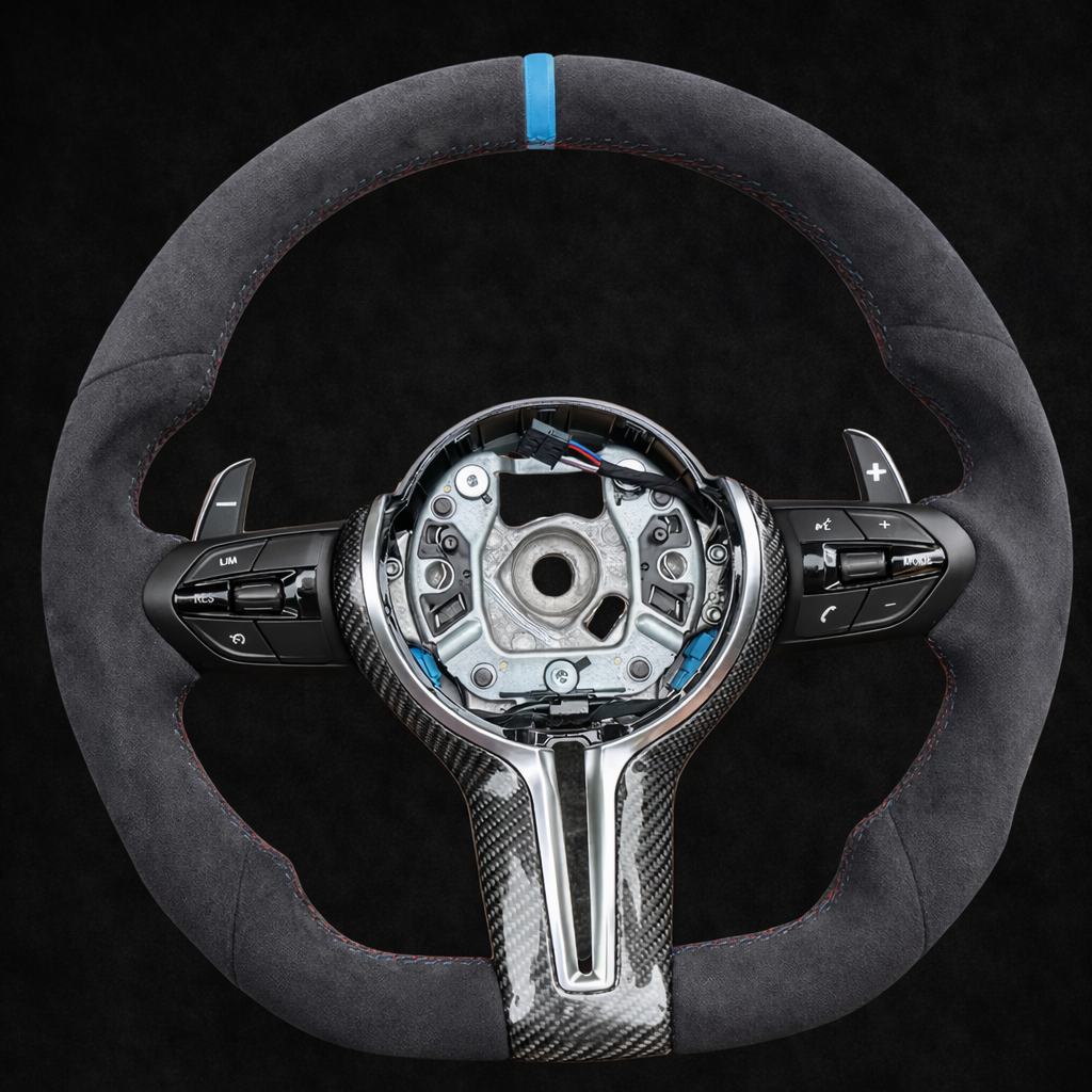 BMW M Performance Full Alcantara GURR Blue Steering Wheel for 2012-2019 Models