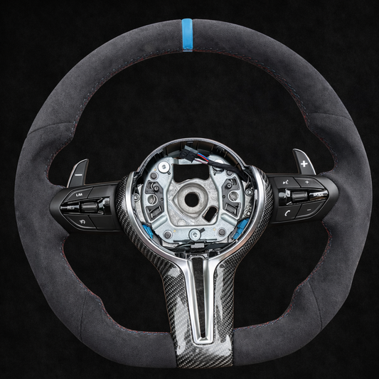 BMW M Performance Full Alcantara GURR Blue Steering Wheel for 2012-2019 Models