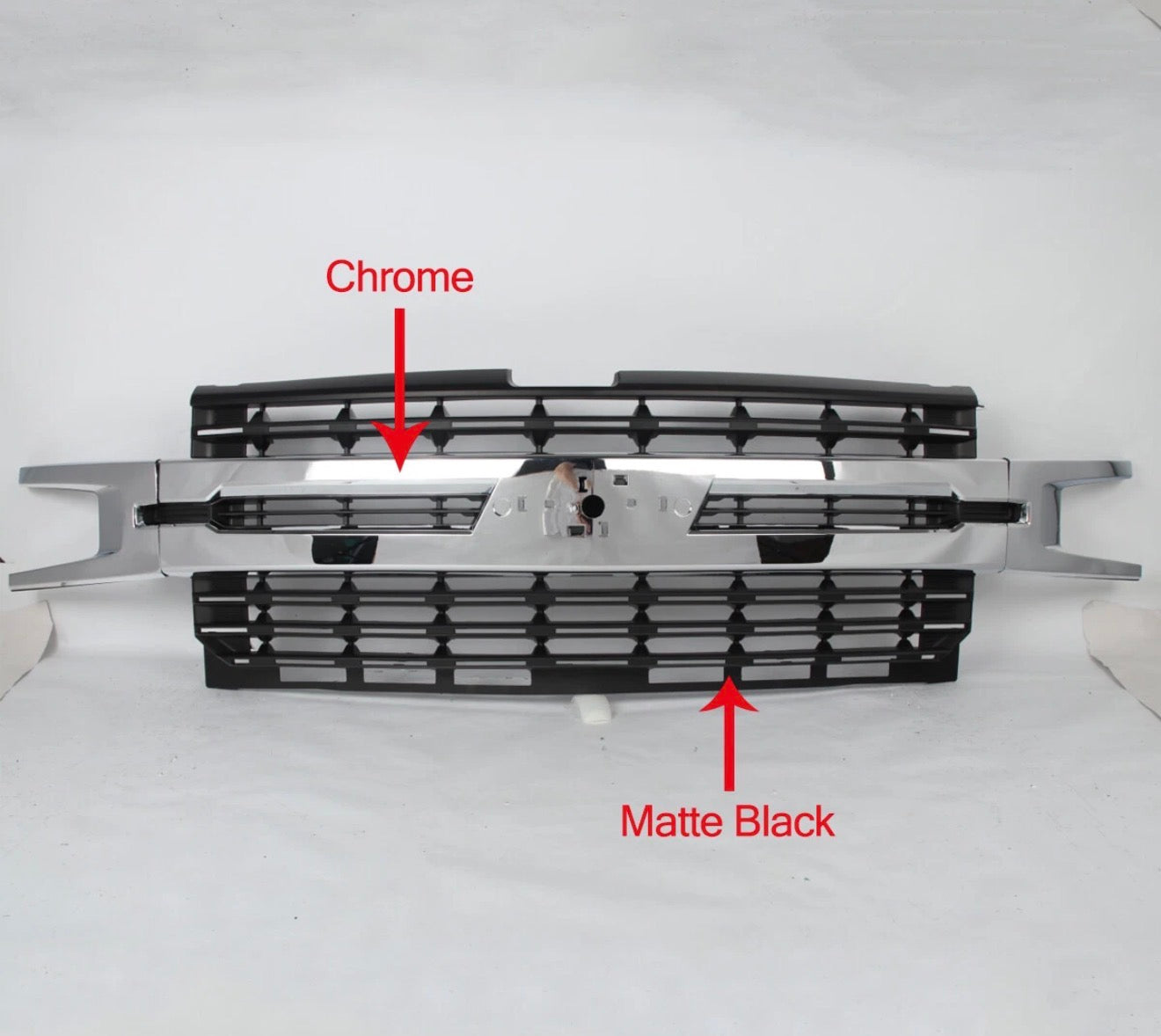 Chrome Front Bumper Grill For 2019 2020 2021 Chevy Silverado 1500 8449330
