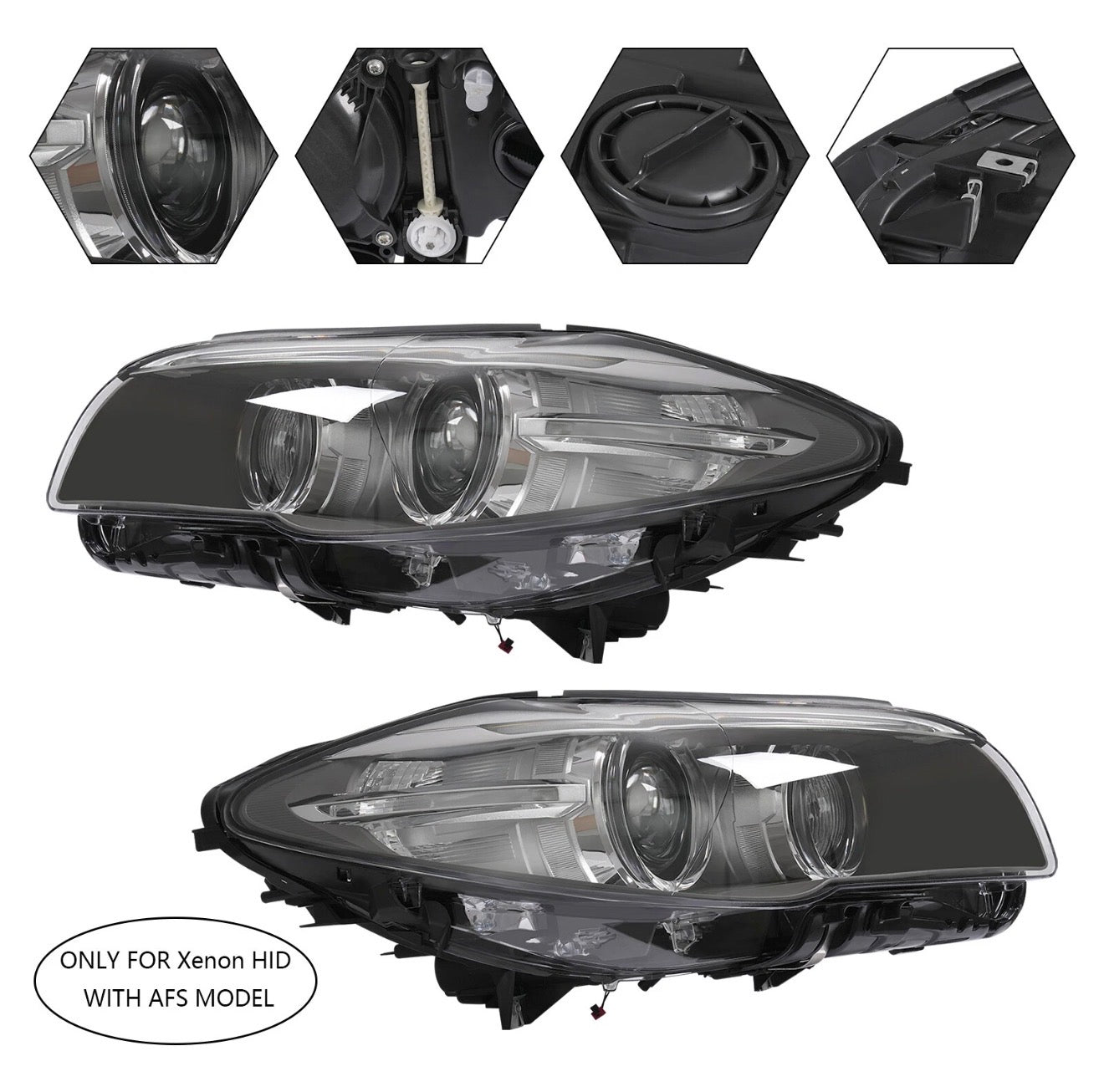 For BMW 5 Series F10 F11 2014-2016 Left+Right Xenon HID W/AFS Adaptive Headlight