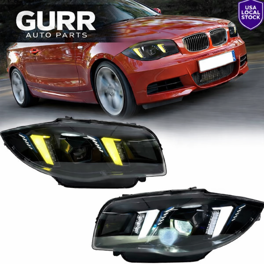 BMW 1 series E87 2004-2011 LED Snake Style Dual color Headlights