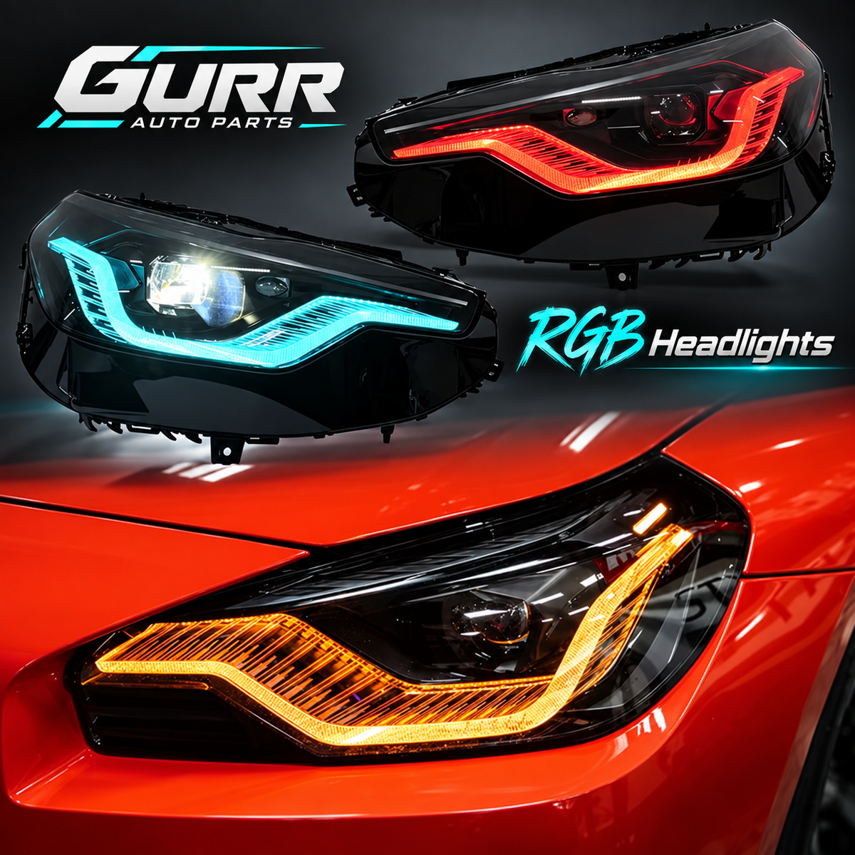 BMW 2 Series G42 2022-2026 multiple Color RGB APP Controlled Headlights
